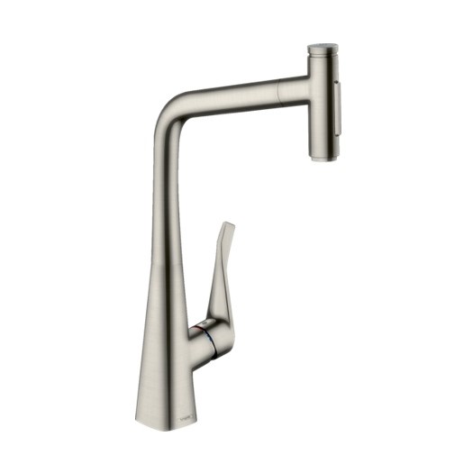 Hansgrohe Metris Select M71 Pull-out Kitchen Mixer sBox SS 73816803
